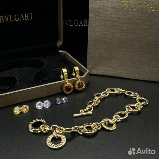 Bvlgari браслет 2 + серьги