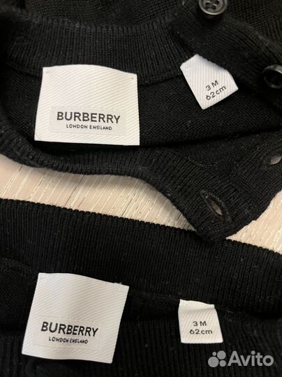 Костюм шерстяной с шапкой Burberry оригинал 3 мес