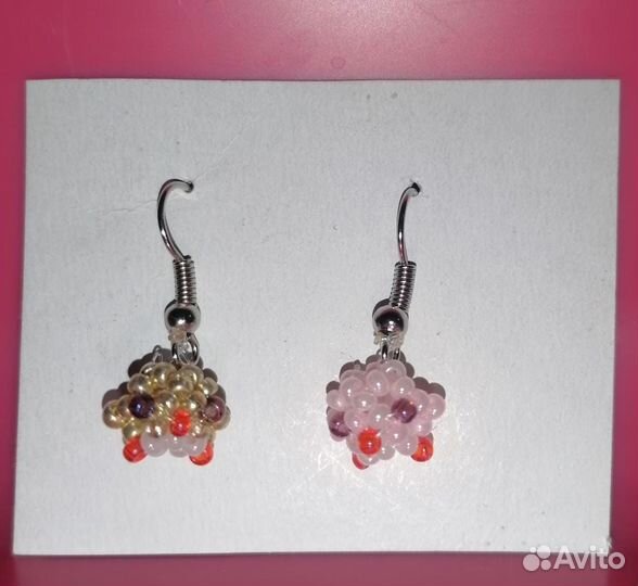 Сережки из бисера