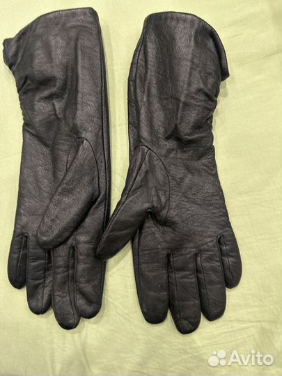 Перчатки женские кожаные 8 размер длинные