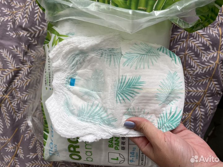 Подгузники трусики L organic bamboo