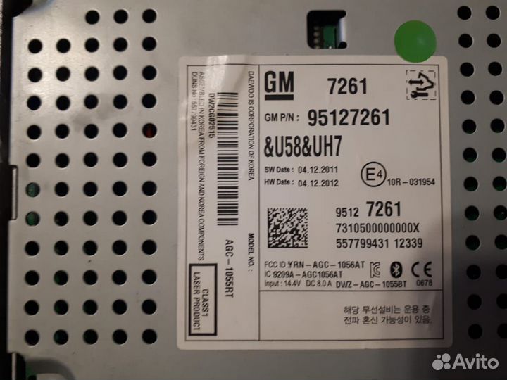 Магнитола Chevrolet Aveo Т300