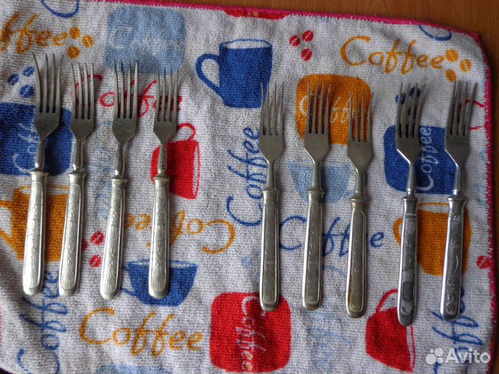 Вилки СССР нержавейка 1950-1960гг. заводы разн