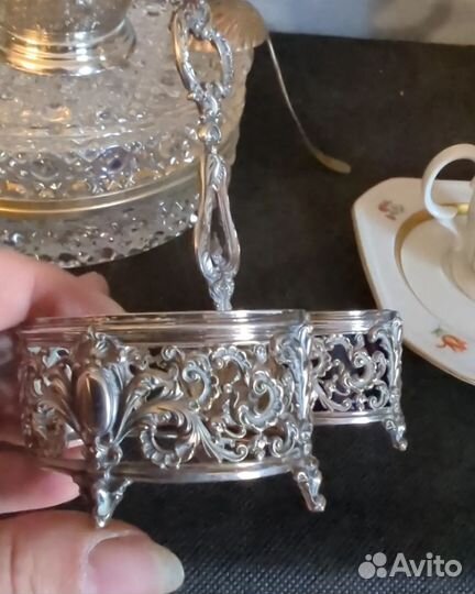 Солонка. 19 век. Серебро