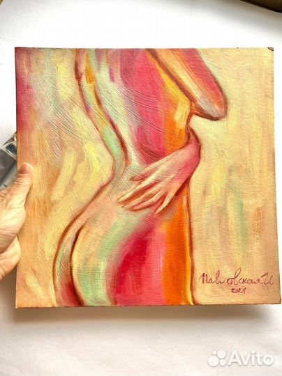 Картина маслом женская фигура ню