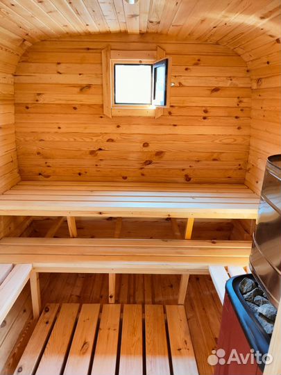Баня бочка квадро