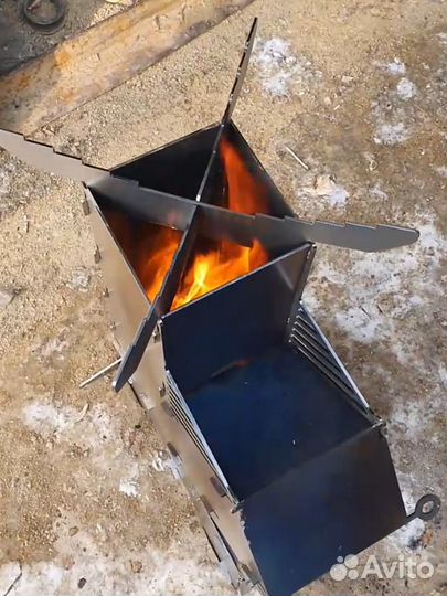 Походная печь (щепочница)