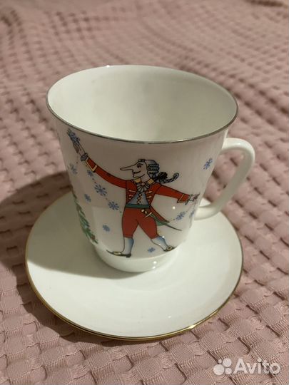 Чашка с блюдцем фарфор
