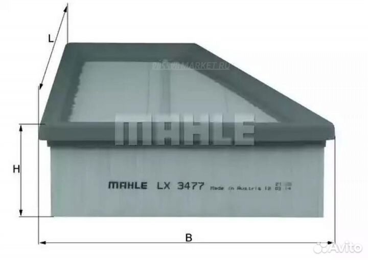 Mahle LX 3477 Фильтр воздушный