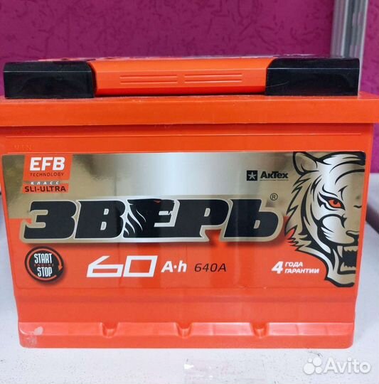 Аккумулятор Зверь EFB 60a/ч
