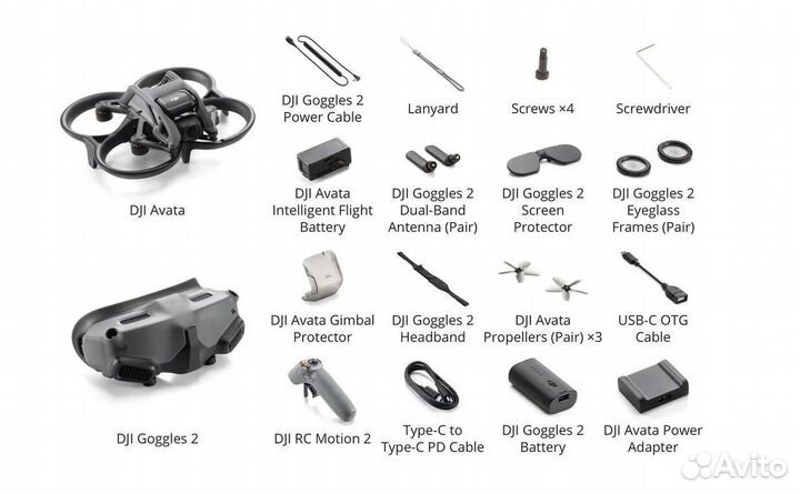 Квадрокоптер Dji Avata pro view combo 2023 (RC 2)