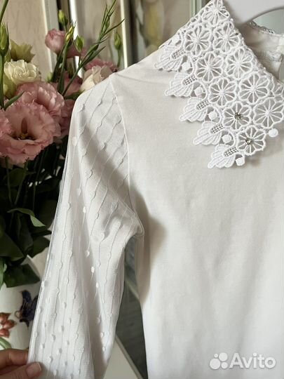 Блузка и брюки школьные для девочки(128)