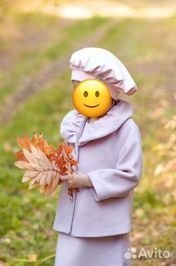 Пальто и платье (комплект) для девочки 98 размер