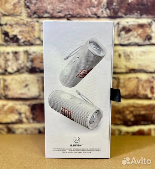 Портативная акустика JBL Flip 6, 30 Вт, белый