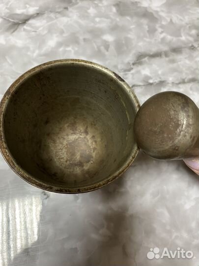 Ступка с пестиком СССР чугун