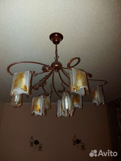 Люстра потолочная с бра
