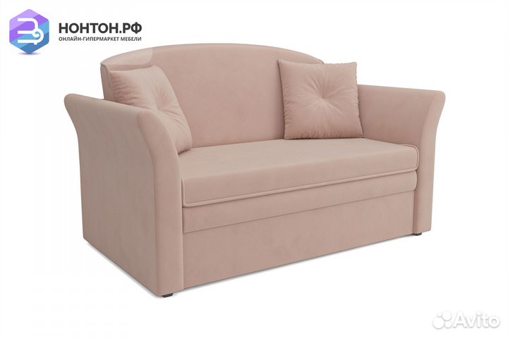 Диван выкатной Малютка 2 микровельвет бежевый