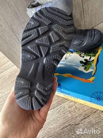 Детские резиновые сапоги утепленные