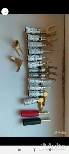 Переходник адаптер лопатка-банан для усилителей