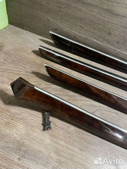 Накладки на двери Мерседес W221 long дерево