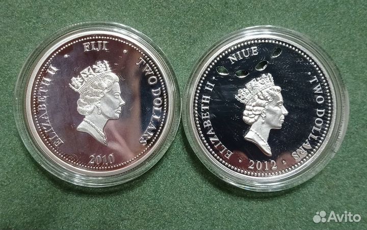 Монеты Белая акула Черепаха Синий хирург Серебро