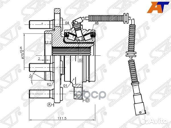 Ступичный узел перед ssang yong kyron 05/rexton