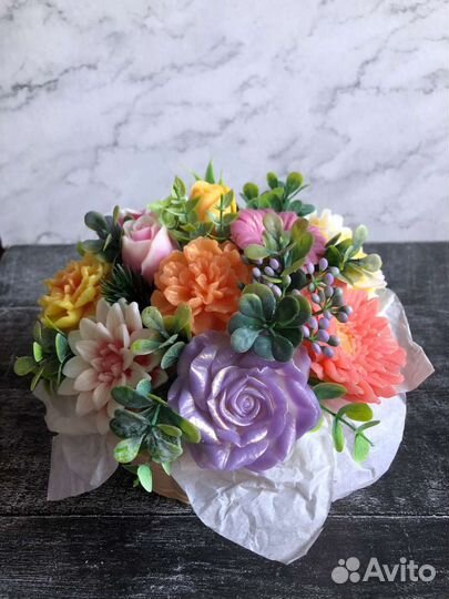 Букет цветов из мыла