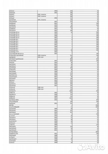Радиодетали список 4