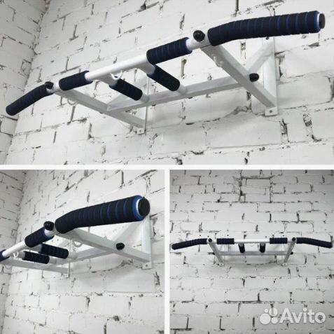 Турник 5 хватов на стену белый мощный вес до 250кг