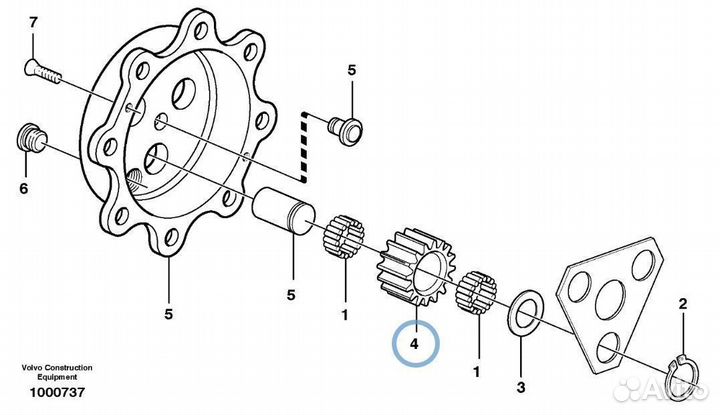 ER135947 Шестерня сателлит бортового редуктора