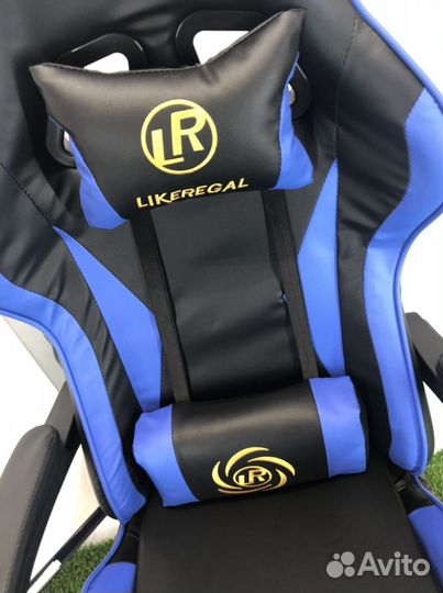 Игровое кресло с подставкой для ног, геймерское