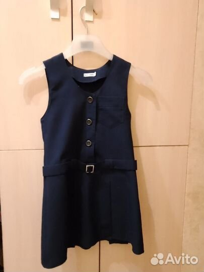 Школьный сарафан 128 -134 синий