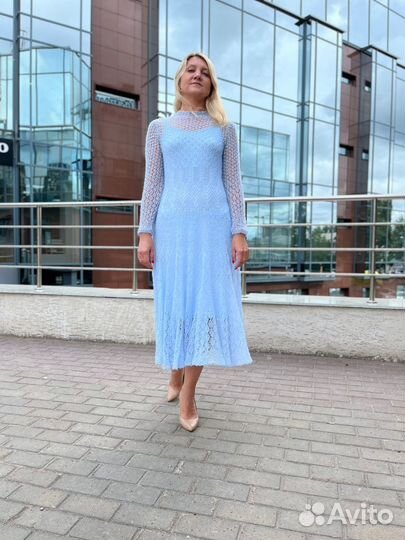 Платье вязаное из кид-мохера 44-46 р