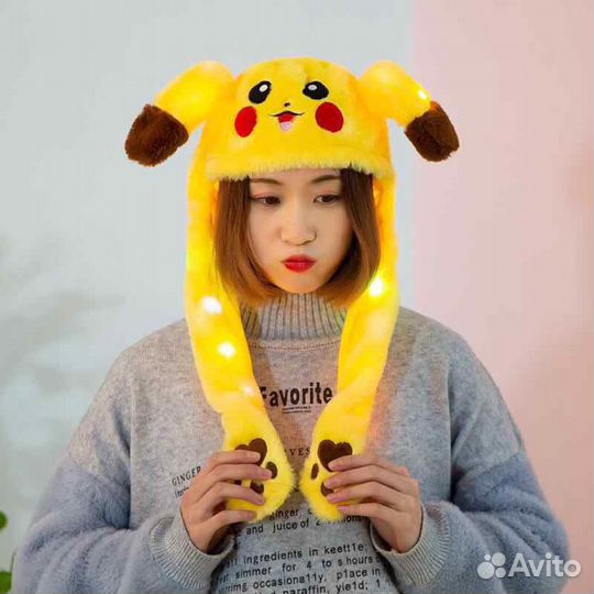 Шапки светящиеся с подвижными ушами