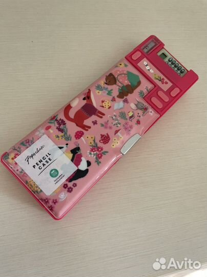 Пенал школьный розовый