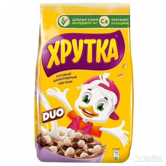 Опт - Готовый Завтрак Хрутка Шоколадный DUO 230г