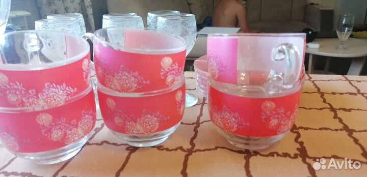 Посуда (чайная пара 6 шт, рюмки)