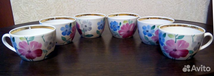 Чайный сервиз Песочное 70е гг фарфор СССР