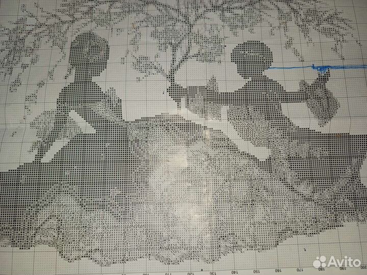 Вышивка крестом набор Он и Она (начатая)