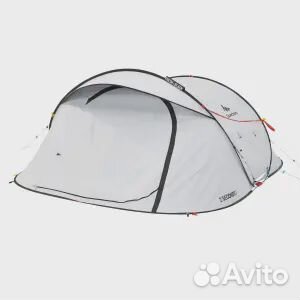 Палатка для кемпинга 3-х местная бело-черная 2 sec