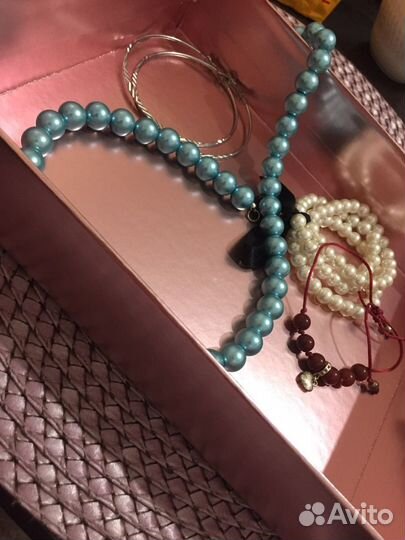 Бусы, серьги