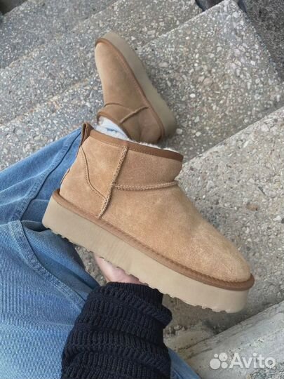 UGG Mini Platform Beige женские (Арт.4357)