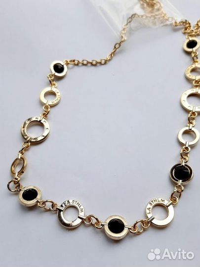 Колье с черными кристаллами Swarovski