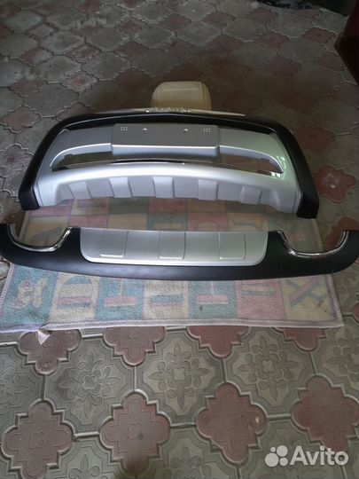 Накладки на бампер hyundai santa fe