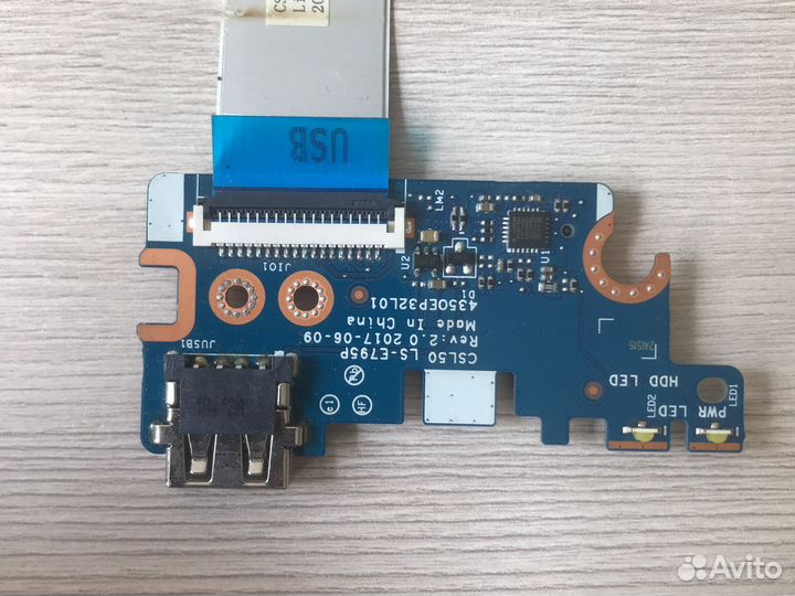 Плата USB разъема для ноутбука HP 15BS, 255g6