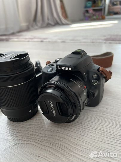 Фотоаппарат canon 100d + портретник 50/1,8
