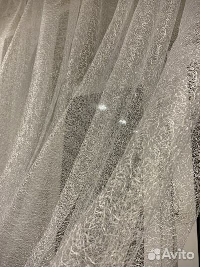 Тюль белая новая паутинка