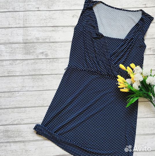 Платье женское летнее р. 48 мелкий горох