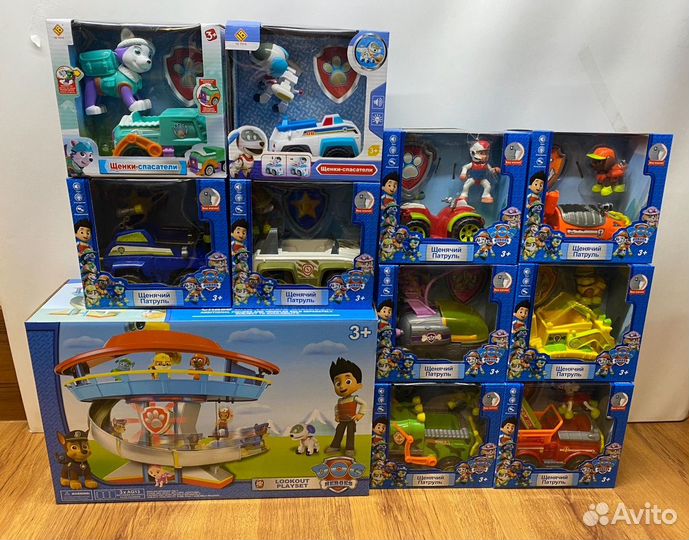 Щенячий патруль все щенки на машинках и база