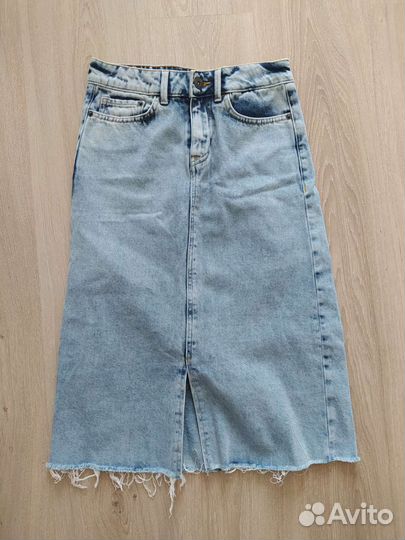 Джинсовая юбка+кофта 40-42
